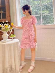 Shein Mintás Fodros Cipzáras Ruha (8-9L) (587135)