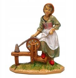 Włoska Betlehem figura 'Nő az orsónál' 10cm magas figurákhoz (11144-44)