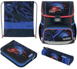 Herlitz Loop Plus versenyautós iskolatáska szett - High Speed (50046232)