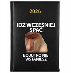 FunnyCase Könyvnaptár 2026 Holnap Nem Kelsz Fel Fekete Tervező Ajándék Minták (Kalendarz Czarny JUTRO NIE WSTANIESZ)