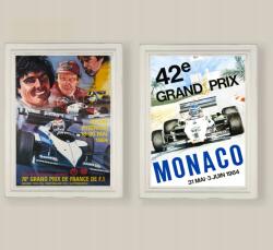  Két poszter a falra Ajándék Monaco Nagydíj A3 (Grand Prix 2 Plakaty W Cenie Jednego)