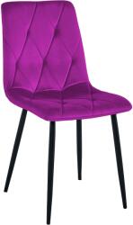 Klubfotel Étkezőszék DORA - lila bársony/fekete