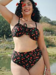 Shein Kétrészes Fürdőruha, cseresznye, Size 44