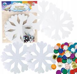 EM&EM Habszivacs díszek Hópehely Csillámos díszek 4 db Gyémánt Hó Dekoráció