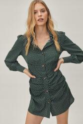 Nasty Gal Sötétzöld Ruha Mini Pöttyös (32) (469574)