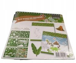 Crelando Színezőkönyv Dinoszaurusz sablonokkal matricák