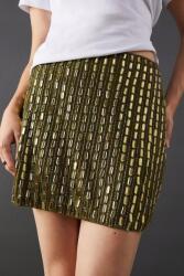 Warehouse Mini Szoknya Zöld Strasszos Széles Klasszikus Alacsony Állapot Warehouse 38