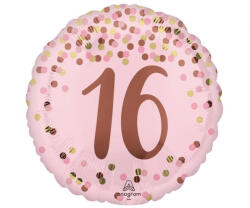 Anagram 16. évszámos fólia lufi, gömb, pink