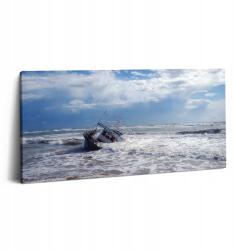 Wallfluent Vászonkép Edzőterem Ajándék ötlet Vízbe fulladt vízi hajó Szicíliában (010030010010000075583)