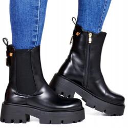 Potocki Platformos Bakancs Stabil Meleg Téli Bakancs Hot Fazon Fekete 36 (52058 BLACK)