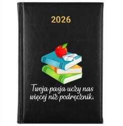 FunnyCase Naptár Fekete A5 2026 Pedagógusnapi Ajándék A Szenvedélyed- Tanít Minket (Kalendarz Czarny Twoja Pasja- Uczy Nas)