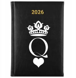 FunnyCase Könyvnaptár 2026 Queen Fekete tervező Napló Határidőnapló Ajándék Wz (Kalendarz Czarny QUEEN)