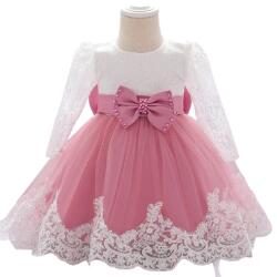  Rosie II Lány alkalmi ruha púderrózsaszín, masnis és tüll, 62/68