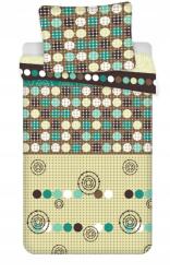 Jerry Fabrics Circles Green polipamut ágyneműhuzat, zöld 2 db 70x90 cm|200x220 cm (8592753036211)