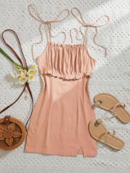 Shein FC16205 Shein Mellrészen ráncolt, megkötős pántos Ruha XS-es méret