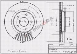 ATM Mikoda Tárcsa Ham. prz. nissan 1533/ATM