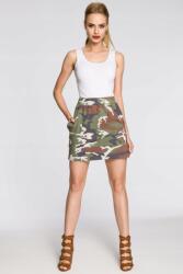 MOE Női Szoknya Trapéz Mini Szoknya Zöld 38 M (M242-MODEL1-M)
