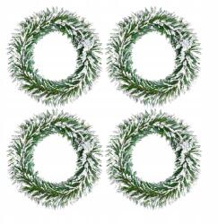 RAV Koszorú 4 db-os gyémánt koszorú szett havas karácsonyi nád (73170)