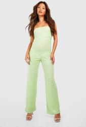 Boohoo Texturált Overál, zöld, Size 38, 100% poliészter