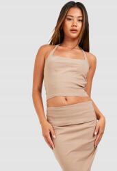 Boohoo Bézs Cipzáras Felső (42) (gzz54854-111)