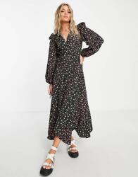 Topshop Fekete Ruha MIDI Virágok (34) (569274)