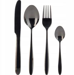 Excellent Houseware Evőeszköz Szett 6 Személyes 24 Részes Fekete Evőeszköz Szett (CC4100950)