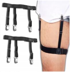 EdiBazzar Férfi ingtartó harisnyatartó fekete, combra rögzíthető (Eleganckie dyskretne szelki męskie do koszuli)