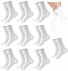  10 pár Zokni fehér Pamut Frottír Vastag Meleg Magas Férfi 43-46 (PREMIUM FROTTA MĘSKA ZIMOWE SKARPETY BIAŁE)