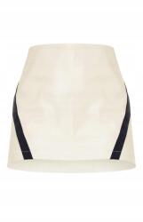 Prettylittlething Krémszínű Klasszikus Mini Öko Bőr Cipzáras Szoknya Prettylittlething 36