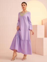 Shein HC22212 Shein Maxi Ruha Hímzéssel A Nyakkivágáson M