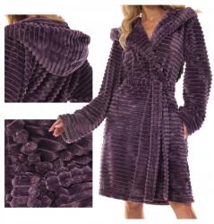 L&L L-L Robin fürdőköpeny kényelmes meleg kötött 2416 ametiszt L