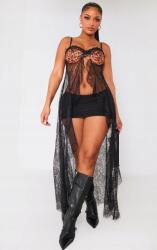 Prettylittlething Állatmintás Vállpántos Felső Fekete Hosszú Korona Prettylittlething 44