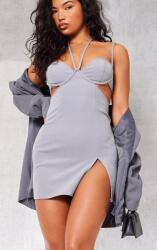 Prettylittlething IC54301 Ruha Mini Szürke Aszimmetrikus Prettylittlething (11) XL