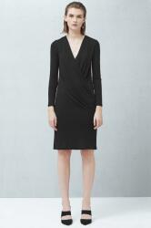 MANGO Fekete Ruha, boríték nyakú, Size S (586386)