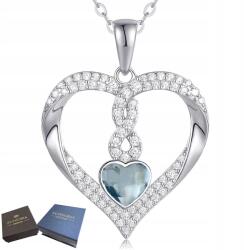 Mennica Świdnicka Nyaklánc Ezüst 925 Szív medállal Cirkóniákkal Anyák napi ajándék