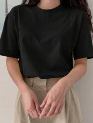 Dazy ZC65313 Dazy Sima Fekete Relaxed Fit Póló (41) S