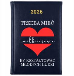 FunnyCase Könyvnaptár 2026 Nagy Szív Lila tervező határidőnapló Ajándék Wz (Kalendarz Granatowy WIELKIE SERCE)