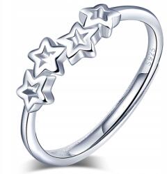 Mennica Świdnicka Gyűrű Állítható Ezüst 925 Évforduló Ajándék Női Csillagok