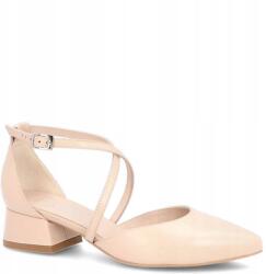 Kotyl Esküvői cipő 4 cm-es sarokkal Kotyl 9917 Bézs 35 (KOTYL 9917 BEŻOWY LICO)