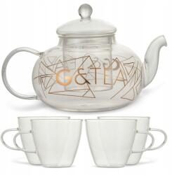  Üveg teáskanna teafőző 4 pohár (S0985)