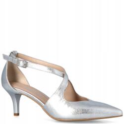 Kotyl Esküvői cipő alacsony sarkú Kotyl 5419 Ezüst 36 (KOTYL 5419)