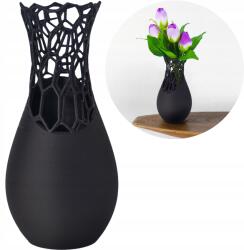 Virágváza Áttört Fekete Modern Örök Törhetetlen Nappali 20CM (WAZ000018-B)