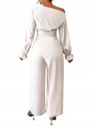 Shein Nadrág Rózsaszín Szatén Egyenes Magas Derekú Elegáns 38 M__M