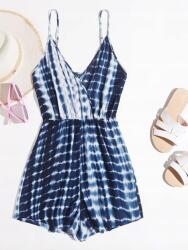 Shein LC15202 Shein Overál Vállpántos Tie Dye Fodros Mintával S