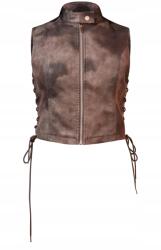 Prettylittlething Szürke Felső Öko Bőr Cipzárral Dekoratív Kötés Prettylittlething 38