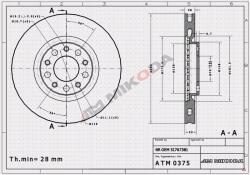 ATM Mikoda Tárcsa Ham. prz. alfa Romeo 0375/ATM