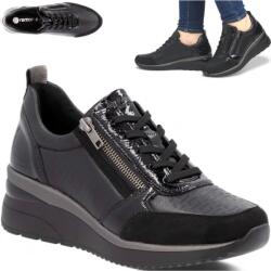 Remonte Női félcipő 39-es platform cipzárral Kényelmes Fekete Remonte (399.90)