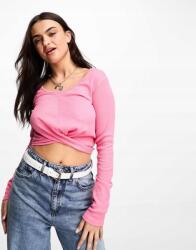 Pieces Rózsaszín Texturált Felső (M) (570053)