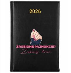FunnyCase Könyvnaptár 2026 Kész Körmök? Fekete Tervező Ajándék Minták (Kalendarz Czarny ZROBIONE PAZNOKCIE?)