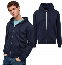 s.Oliver Férfi cipzáras kapucnis pulóver Q/s sötétkék XXL varrott zsebekkel (50.3.51.14.141.2141661.5884.XXL)